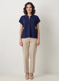 Polo manches courtes manches courtes bleu ESCORPION femme