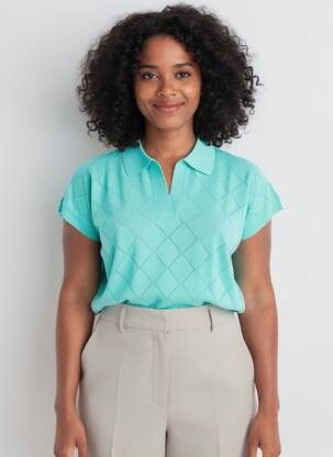 Polo manches courtes manches courtes vert ESCORPION femme