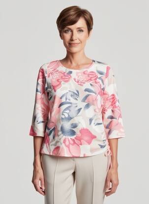 T-shirt manches longues manches longues rouge FRANK WALDER femme