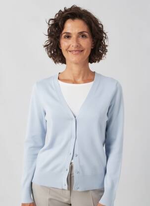 Gilet manches longues coupe cintrée bleu GERRY WEBER femme