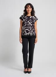 Top stretch manches courtes noir ESCORPION femme