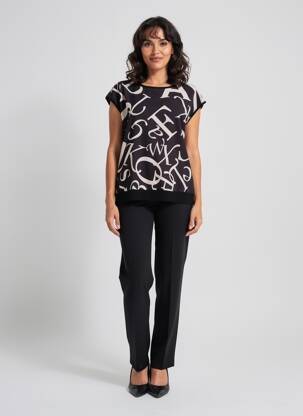 Top stretch manches courtes noir ESCORPION femme