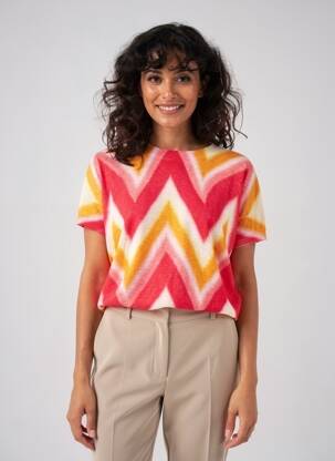 T-shirt imprimé fantaisie manches courtes orange ESCORPION femme