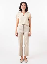 T-shirt col v manches courtes beige ESCORPION femme