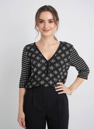 T-shirt imprimé fantaisie manches courtes noir ESCORPION femme
