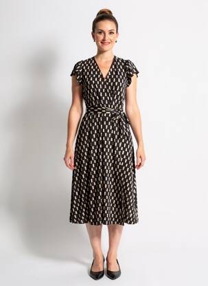 Robe mi-longue sans manche sans manche noir JOSEPH RIBKOFF femme