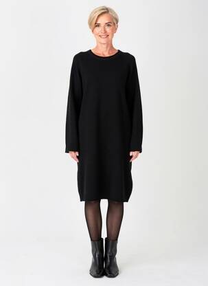 Robe pull stretch manches longues noir GERRY WEBER femme