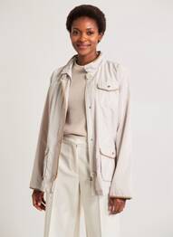 Coupe-vent manches longues sans capuche beige STEINBOCK femme