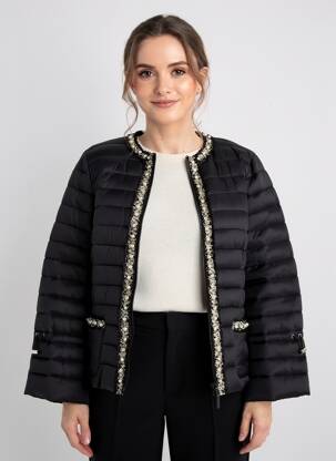 Doudoune poches sans capuche noir JOSEPH RIBKOFF femme