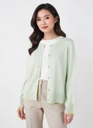 Gilet manches longues resserrée sur le bas vert GERRY WEBER femme