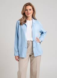 Gilet manches longues stretch bleu FRANK WALDER femme