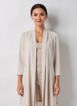Gilet manches longues stretch beige JOSEPH RIBKOFF femme