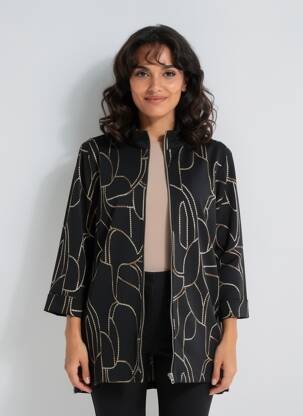 Veste casual coupe droite noir JOSEPH RIBKOFF femme