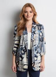 Blazer coupe cintrée bleu JOSEPH RIBKOFF femme