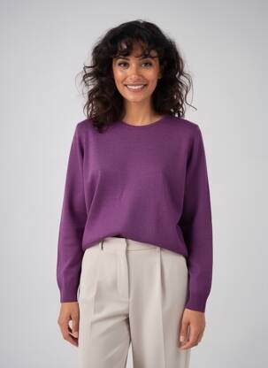 Pull coupe cintrée manches longues violet ESCORPION femme
