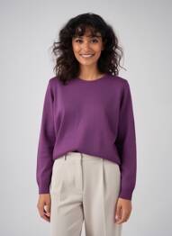 Pull coupe cintrée manches longues violet ESCORPION femme