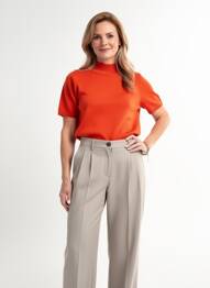 Pull resserrée sur le bas manches courtes orange GERRY WEBER femme
