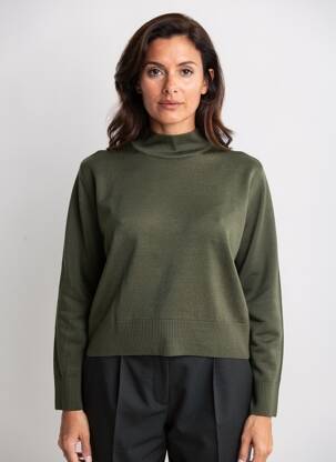 Pull stretch manches longues vert ESCORPION femme