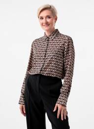 Chemisier coupe cintrée manches longues marron GERRY WEBER femme