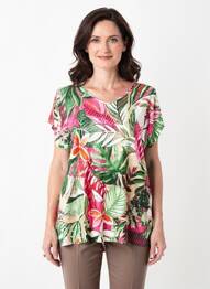 T-shirt coupe cintrée manches courtes vert GERRY WEBER femme
