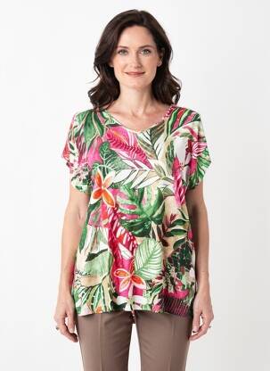 T-shirt coupe cintrée manches courtes vert GERRY WEBER femme