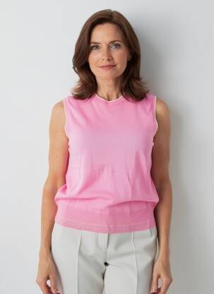 Pull stretch sans manche rose GERRY WEBER femme