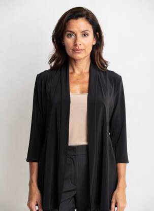Gilet manches longues manches 3/4 noir JOSEPH RIBKOFF femme