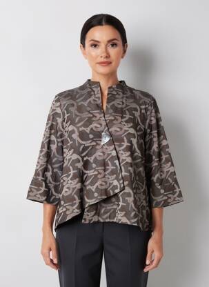 Veste chic fermeture boutonnée sur le devant gris JOSEPH RIBKOFF femme