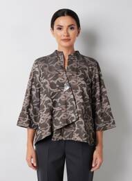 Veste chic col v gris JOSEPH RIBKOFF femme