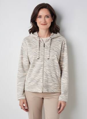 Veste casual col rond gris FRANK WALDER femme