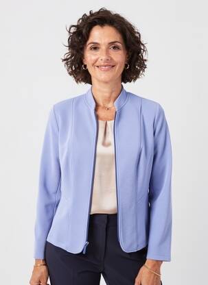 Veste chic col v bleu FRANK WALDER femme