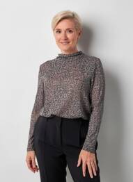 Top tissage jersey manches longues gris GERRY WEBER femme