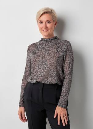 Top tissage jersey manches longues gris GERRY WEBER femme