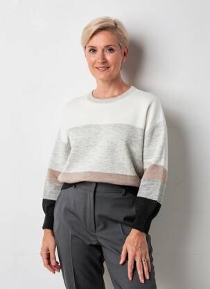 Pull stretch manches longues gris GERRY WEBER femme