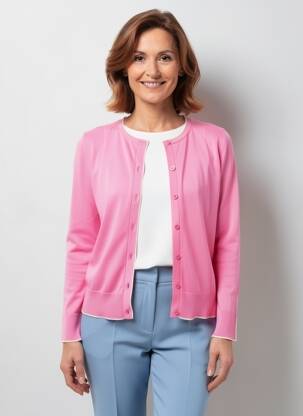 Gilet manches longues stretch rose GERRY WEBER femme
