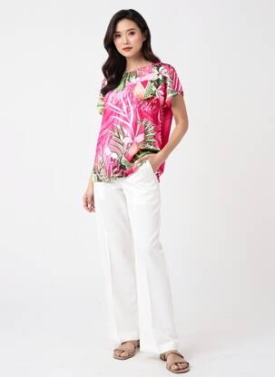 T-shirt stretch manches courtes rose GERRY WEBER femme