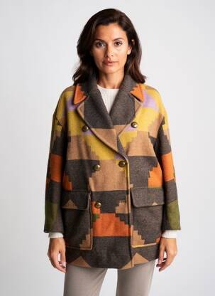 Manteau long poches sans capuche jaune BAZAR DELUXE femme