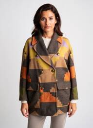 Manteau long poches sans capuche jaune BAZAR DELUXE femme