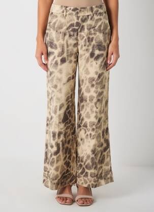 Pantalon large tissage crêpe taille normale beige MASON'S femme