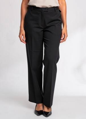 Pantalon droit tissage crêpe taille normale noir GARDEUR femme