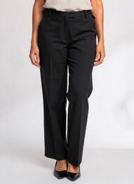 Pantalon droit tissage crêpe taille normale noir GARDEUR femme
