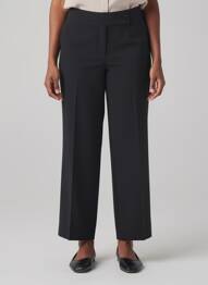 Pantalon droit tissage crêpe taille normale noir ATELIER GARDEUR femme