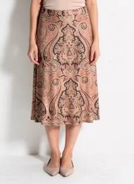 Jupe mi-longue taille normale rose K-DESIGN femme