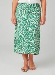 Jupe mi-longue coupe droite vert GERRY WEBER femme
