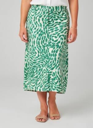 Jupe mi-longue coupe droite vert GERRY WEBER femme