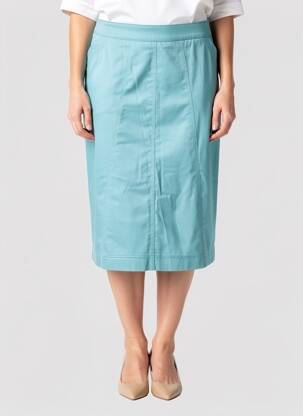 Jupe mi-longue coupe droite bleu ATELIER GARDEUR femme