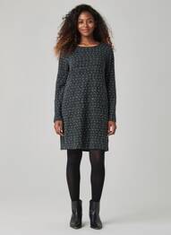 Robe pull coupe droite manches longues gris MISMASH femme