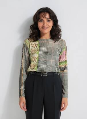 Pull coupe cintrée manches longues noir JEI'S BY LETIZIA DENARO femme