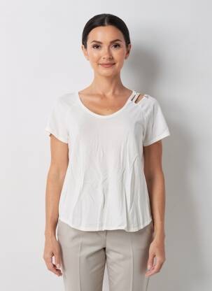 Top manches courtes manches courtes blanc JEI'S BY LETIZIA DENARO femme