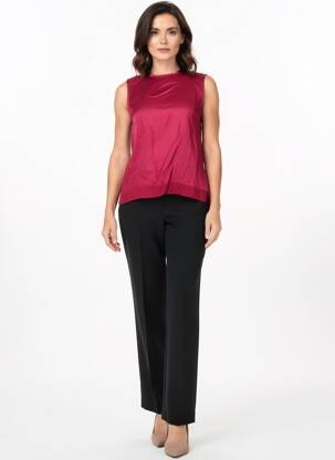 Top sans manche sans manche rouge LAUREN VIDAL femme